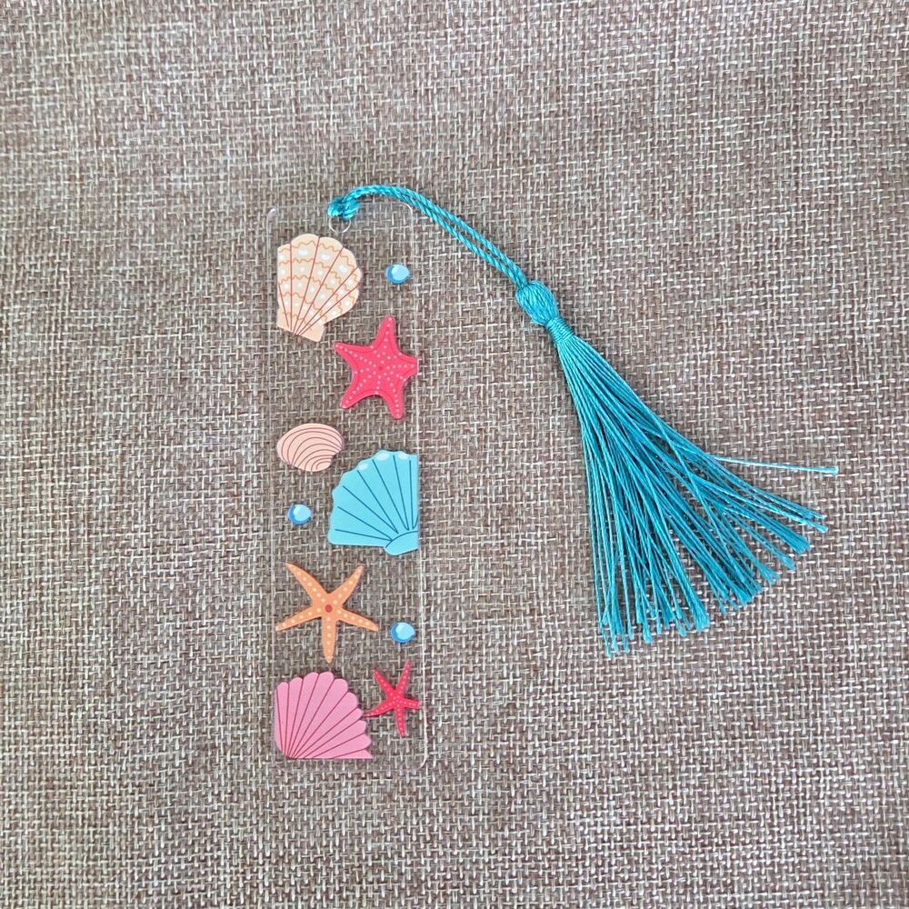 Mermaidcore Seashell Bookmark Waterproof Acrylic Summer Beach Read Accessory